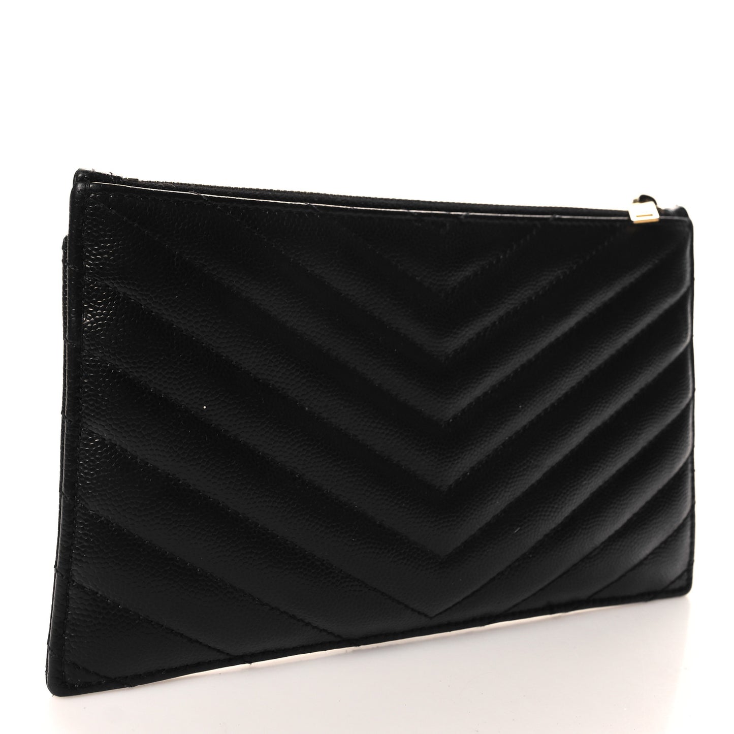 Grain De Poudre Chevron Monogram Bill Pouch Black