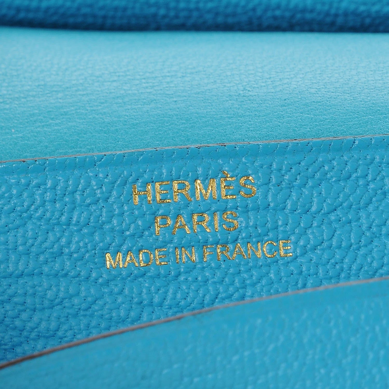 Hermes Chevre Mysore Bearn Card Holder Wallet Bleu Azteque 7 of 8