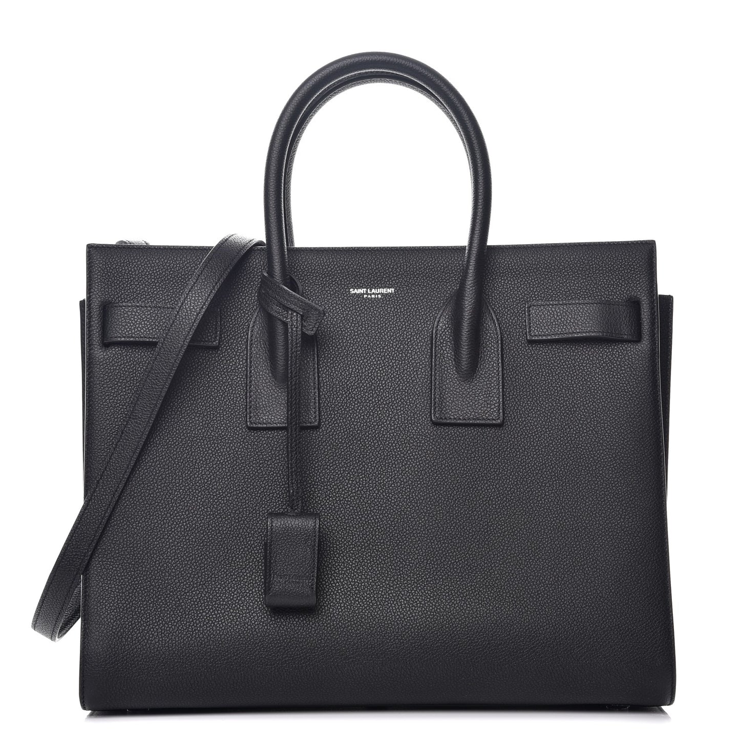 Grained Calfskin Small Sac De Jour Black