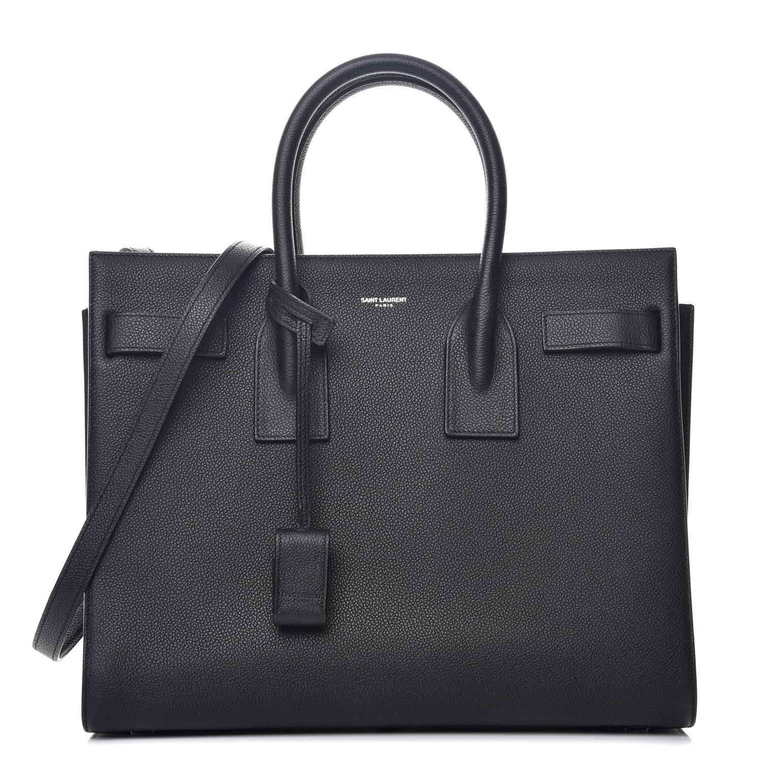 Saint Laurent Grained Calfskin Small Sac De Jour Black 1 of 7