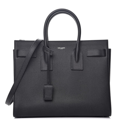 Saint Laurent Grained Calfskin Small Sac De Jour Black 1 of 7