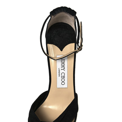 Jimmy Choo Suede Marion 100 Sandals 36 Black 7 of 7