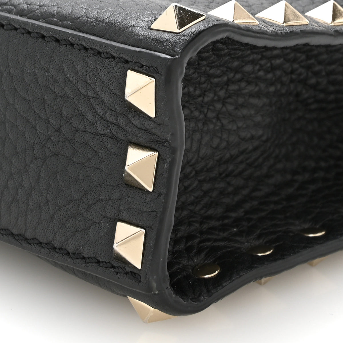 Valentino Garavani Pebbled Calfskin Medium Rockstud Flip Lock Crossbody Bag Black 10 of 10