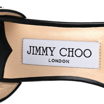 Jimmy Choo Shiny Calfskin Veto 65 Studded Sandals 35 Black 9 of 12