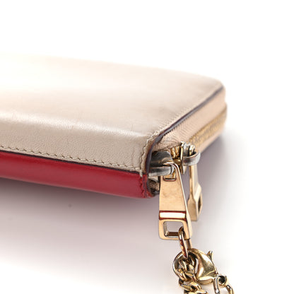 Chloe Smooth Calfskin Baylee Long Zip Around Wallet Red Beige 16 of 23