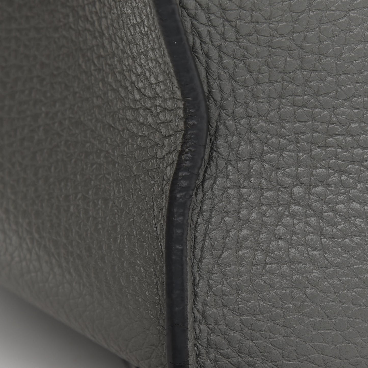 Supple Grained Calfskin Small Big Bag Grey