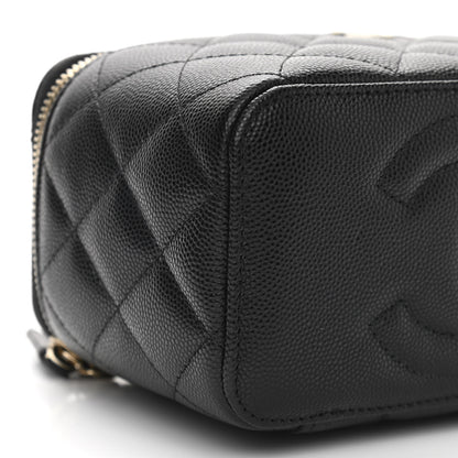 Chanel Caviar Quilted Small Vanity Case With Chain Black 9 of 11