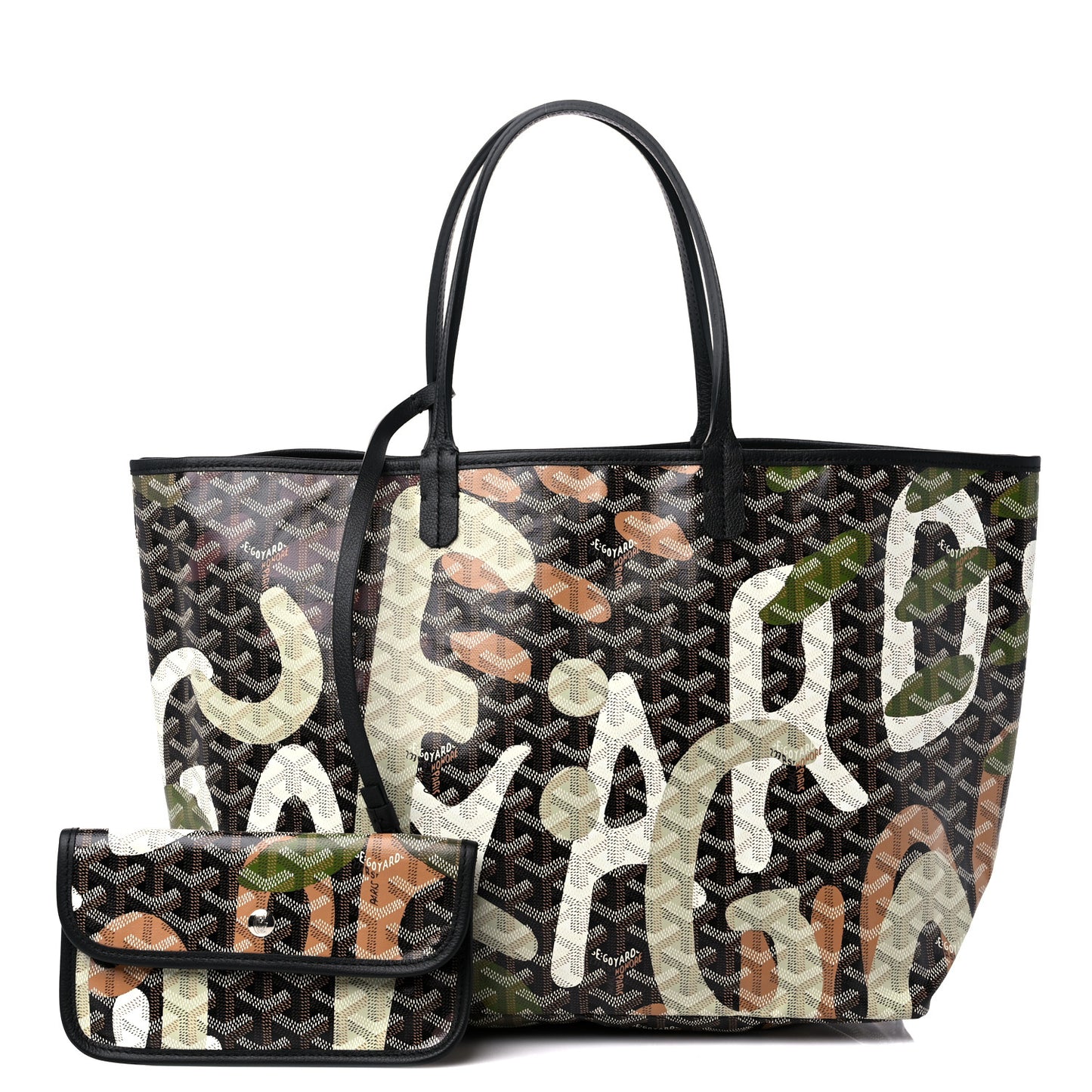Goyardine Saint Louis Lettres Camouflage PM Black Green