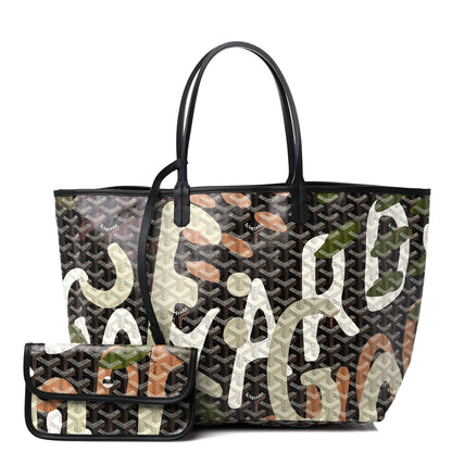 Goyard Goyardine Saint Louis Lettres Camouflage PM Black Green 1 of 10