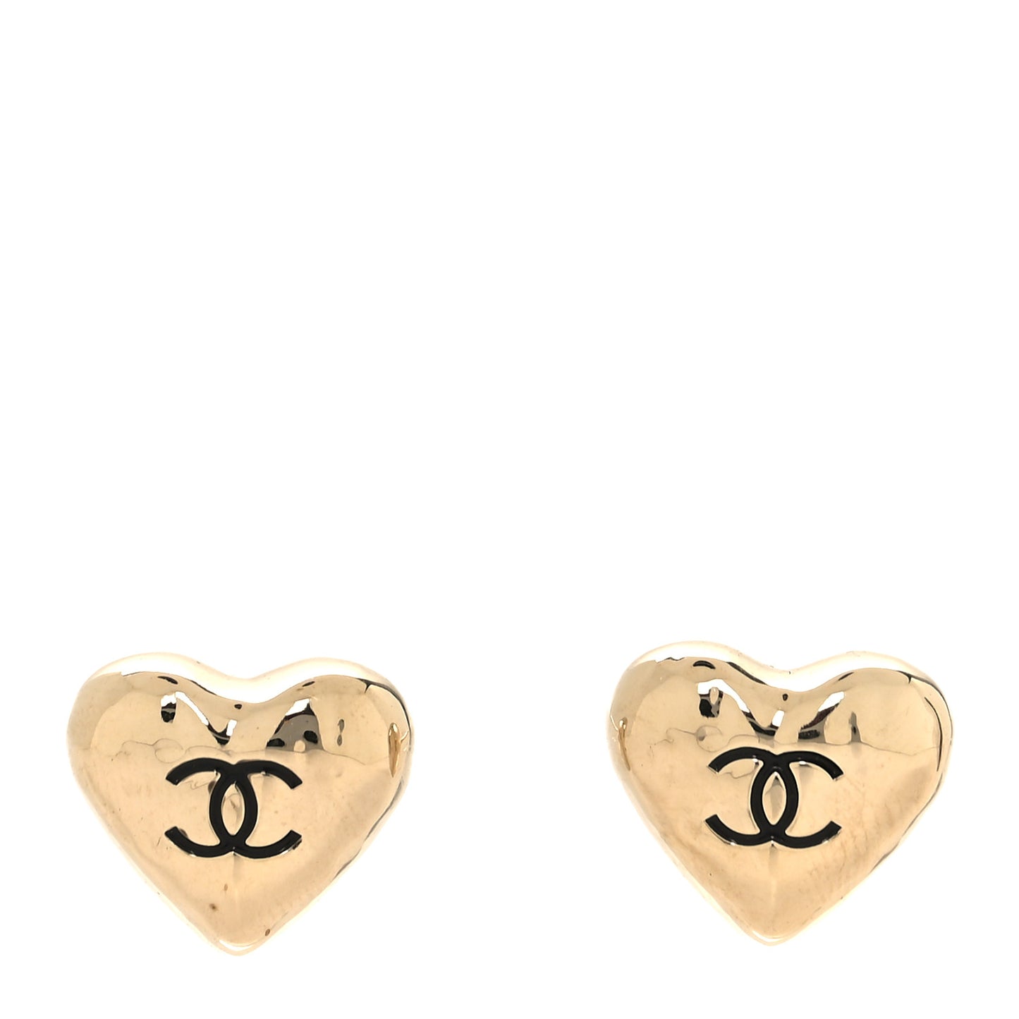 CC Heart Earrings Gold
