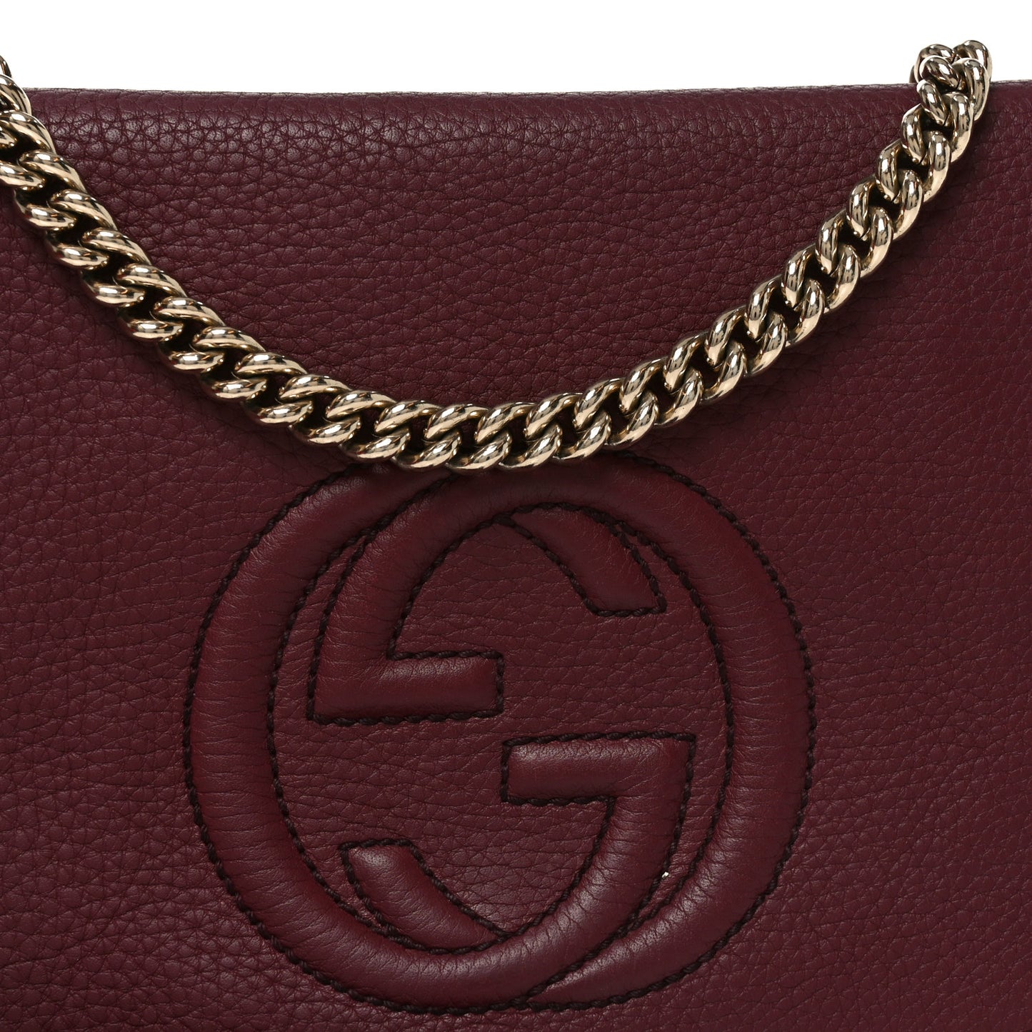 Pebbled Calfskin Medium Soho Flap Crossbody Peonia Flower