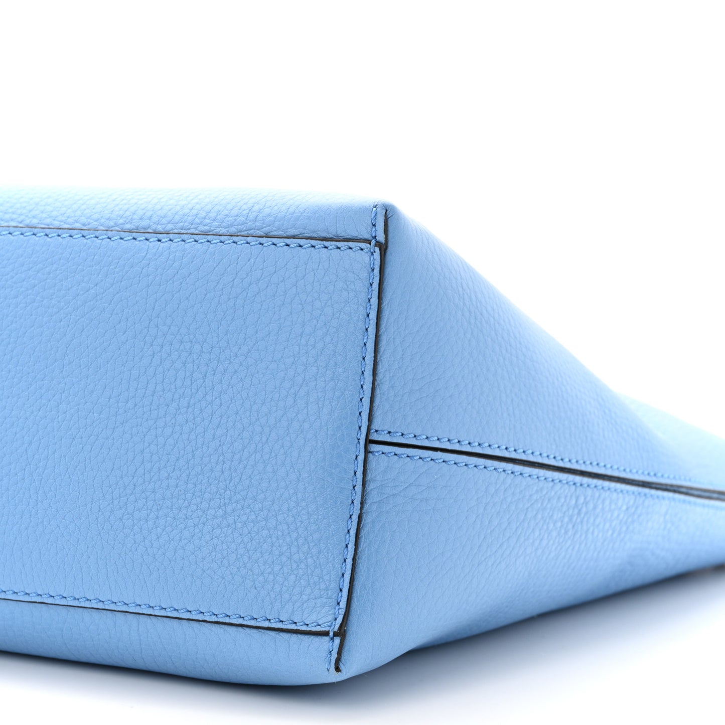 Grained Calfskin Rockstud Shoulder Tote Niagara