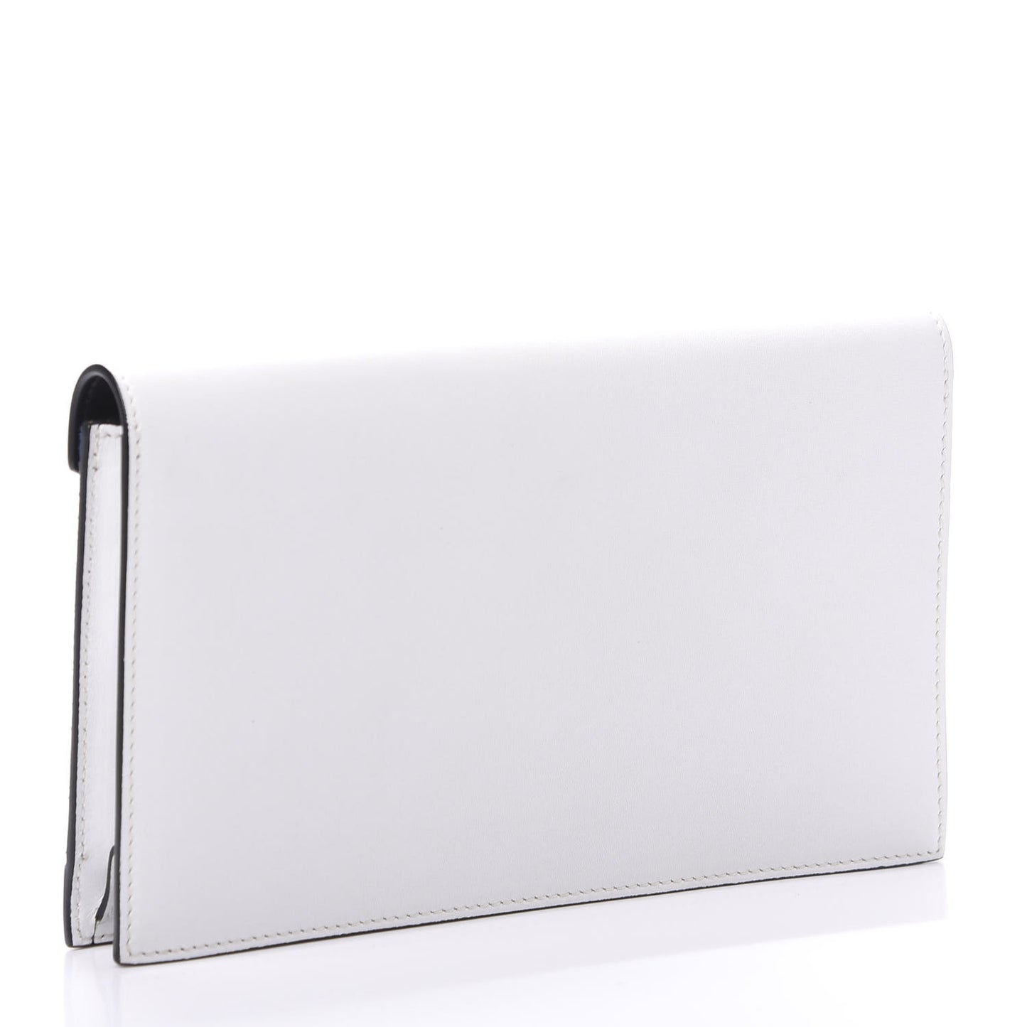 Pony Hair Calfskin Diamond Clutch Wallet White