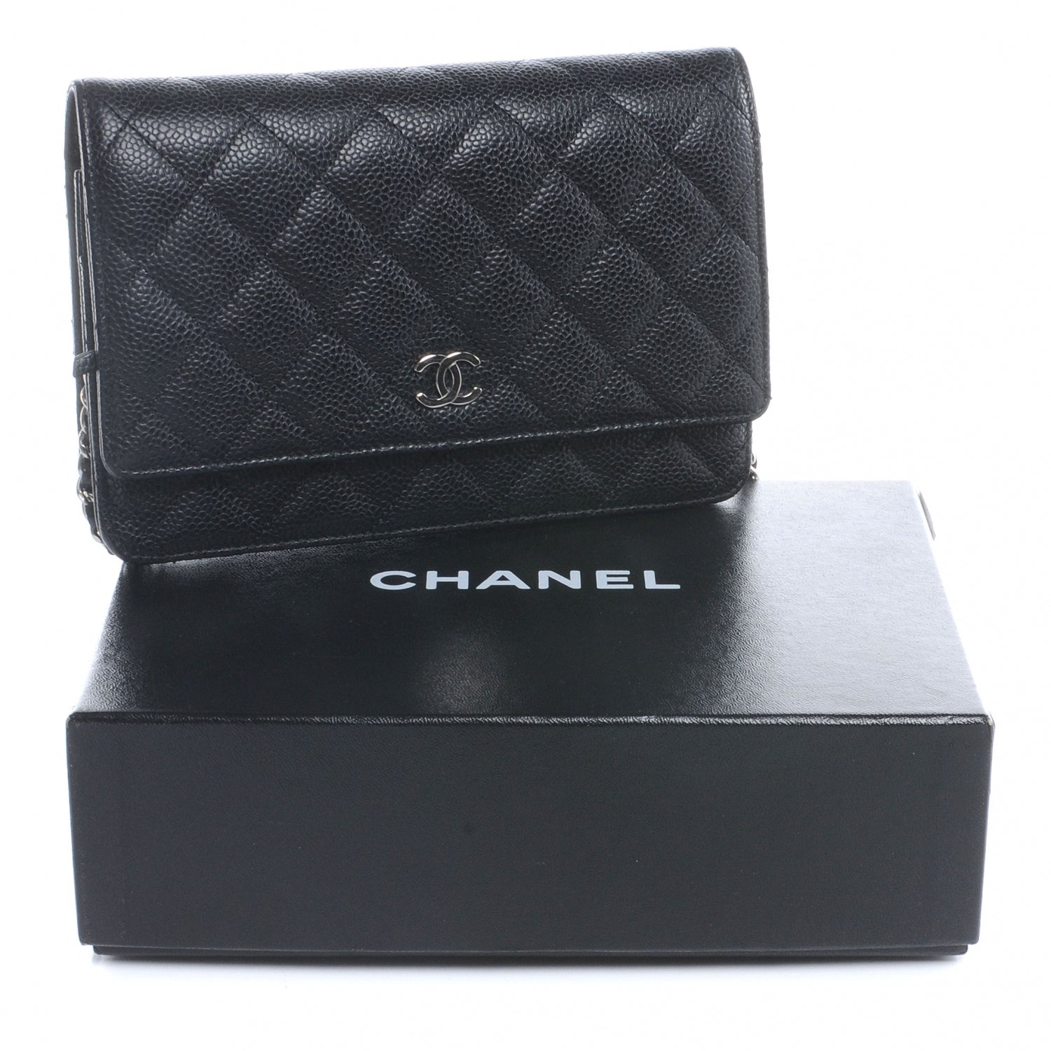 Chanel Caviar Wallet on Chain WOC Black 8 of 8