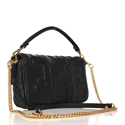 Fendi Nappa FF 1974 Embossed Mini Baguette Black 2 of 8