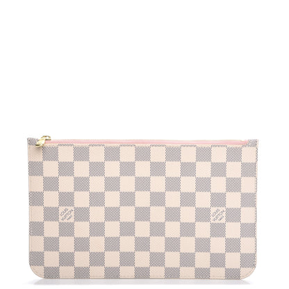 Louis Vuitton Damier Azur Neverfull MM GM Pochette Rose Ballerine 1 of 7