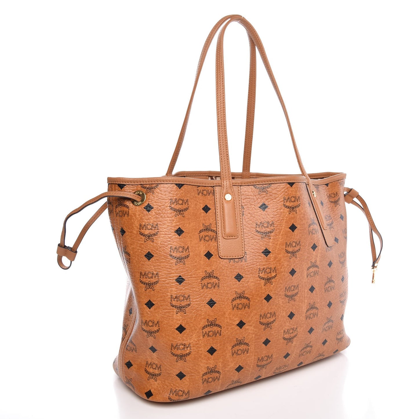Visetos Medium Liz Reversible Shopper Tote Cognac