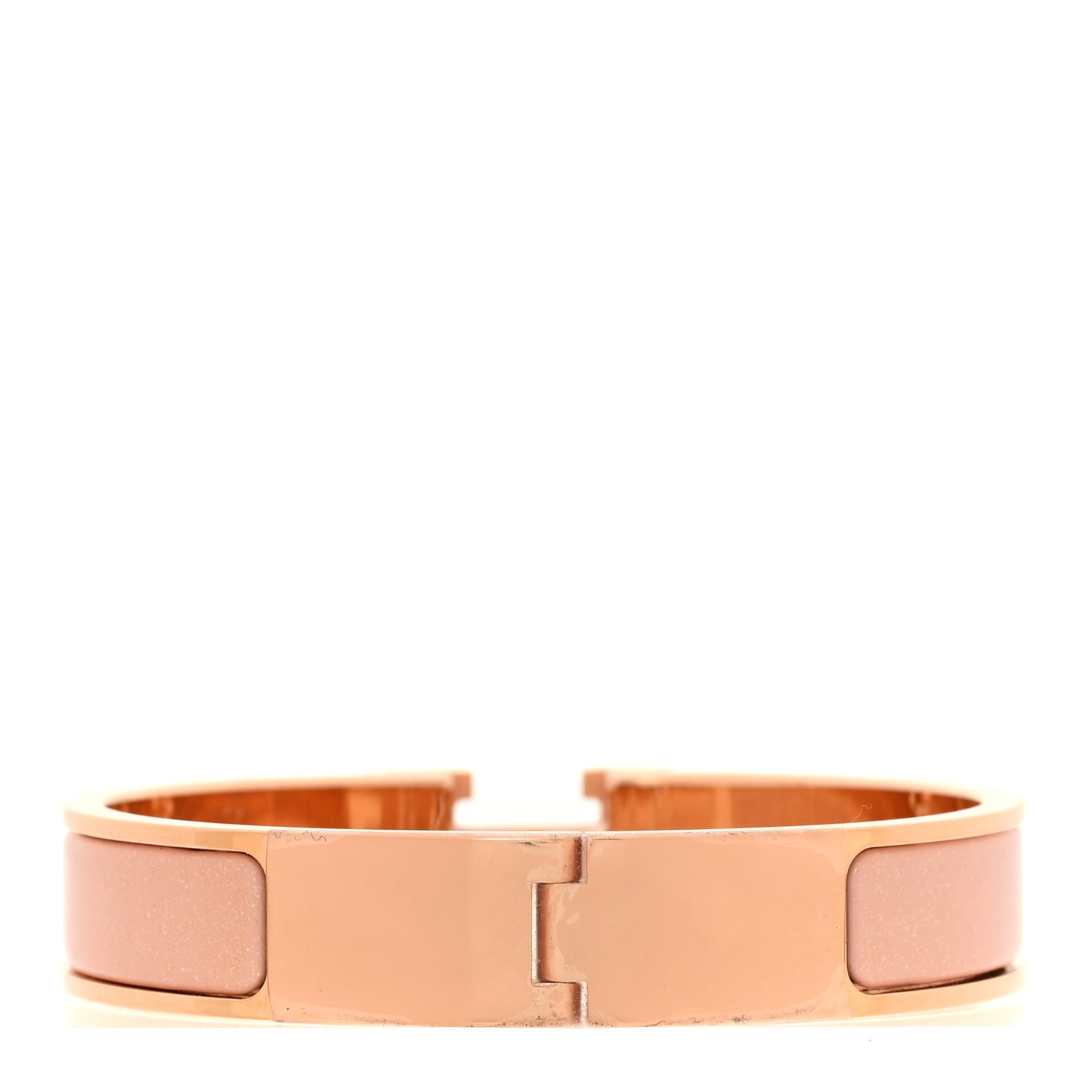 Enamel Glitter Narrow Clic Clac H Bracelet PM Rose Cassata