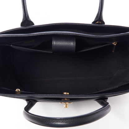 Chanel Calfskin Cerf Executive Shopper Tote Black 6 of 10