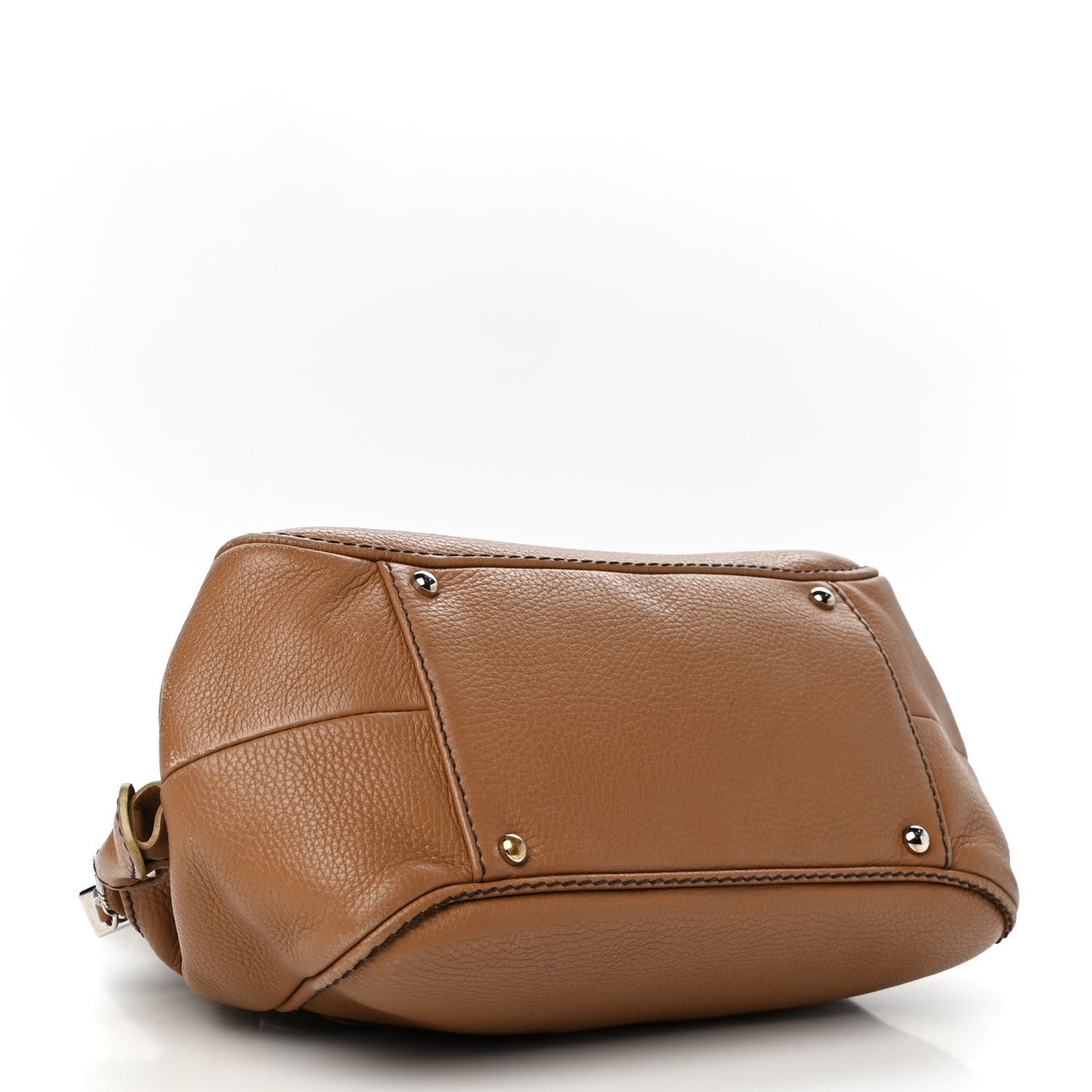 Calfskin Small Tassel Bowler Light Brown