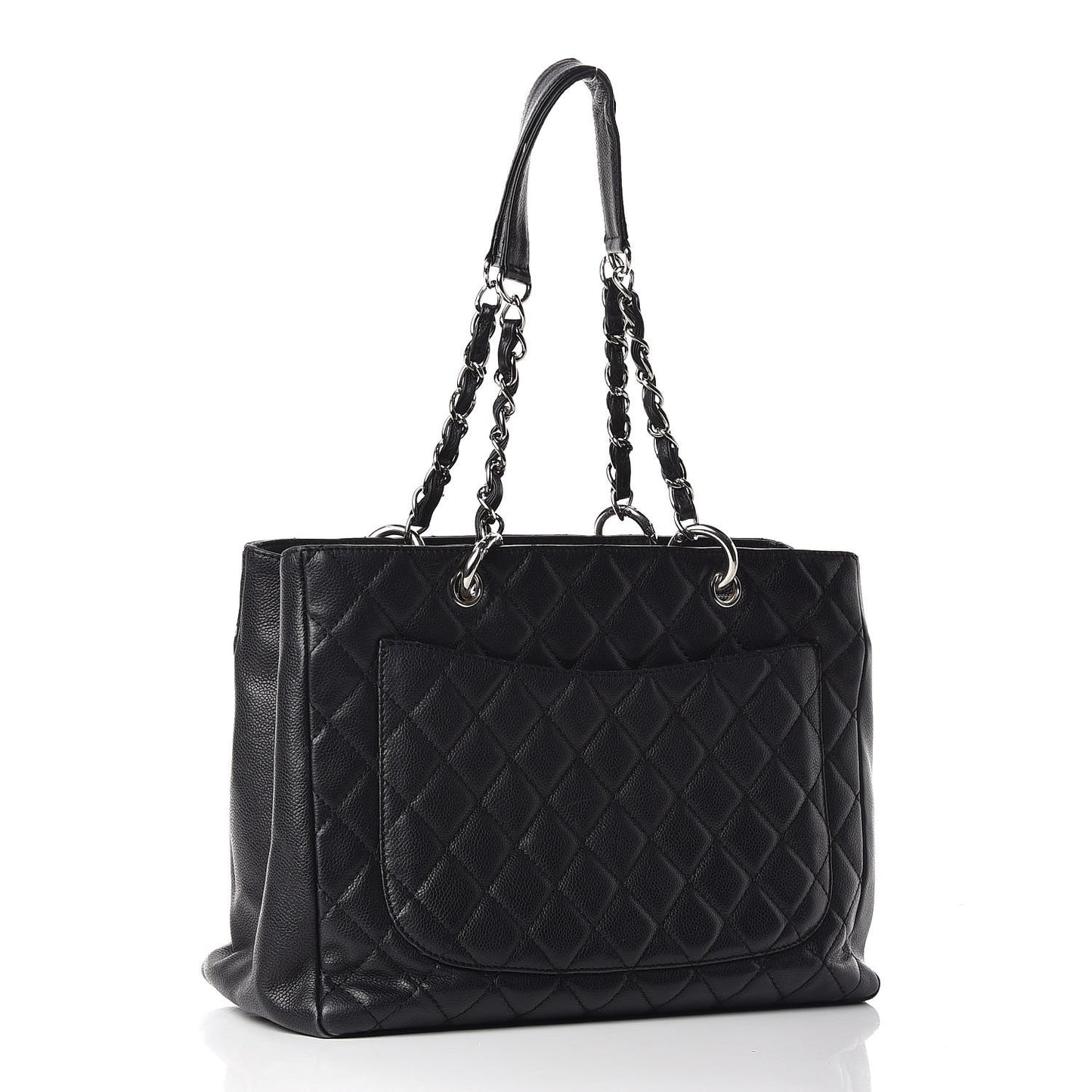 Caviar Quilted Grand Shopping Tote GST Black