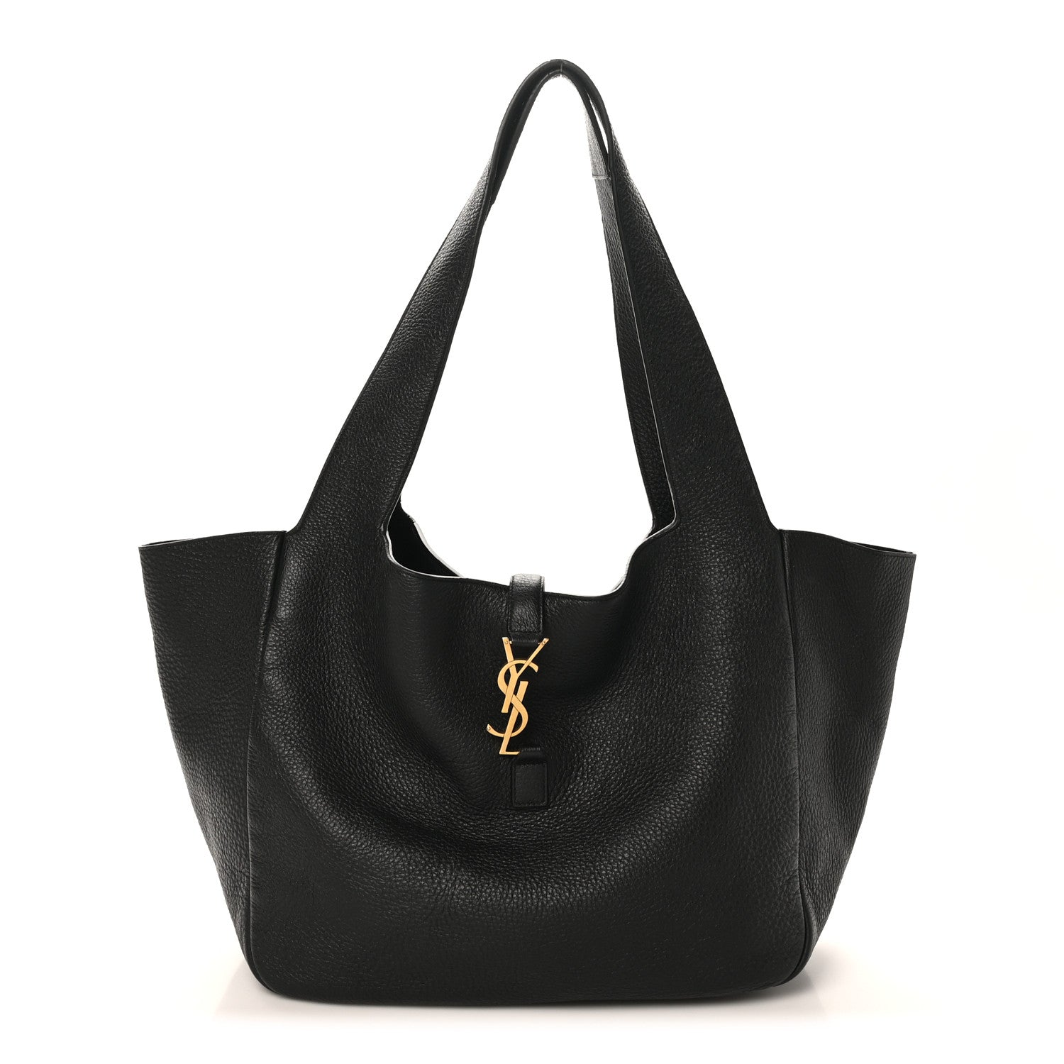Saint Laurent Grained Deerskin Bea Tote Black 1 of 9
