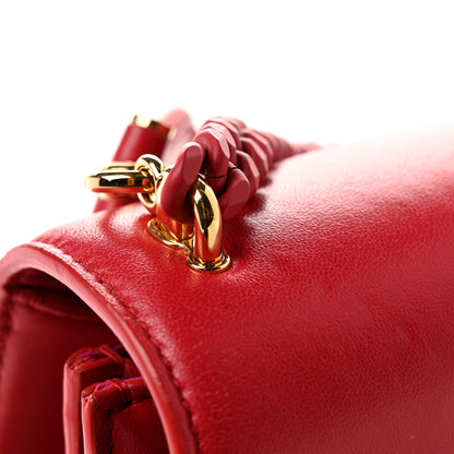 Bulgari Nappa Monochrome Serpenti Forever Large Maxi Chain Crossbody Bag Red 12 of 15