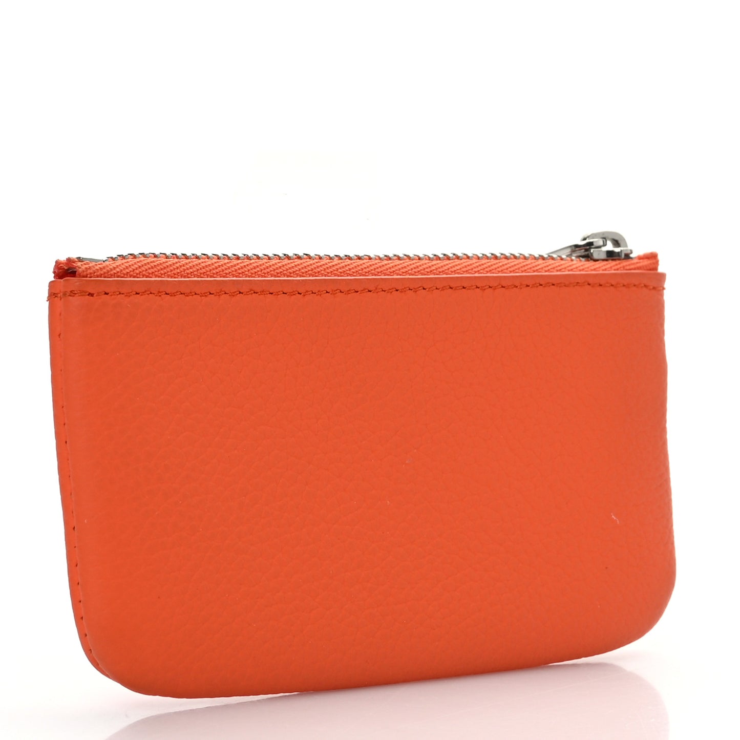Grained Calfskin Aerogram Key Pouch Orange