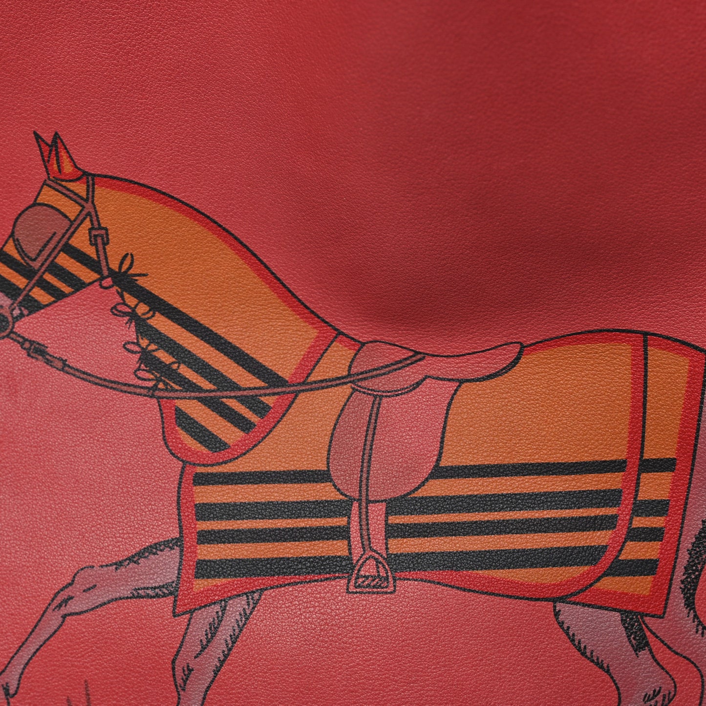 Veau Sikkim Horse Print Double Sens 36 Reversible Tote