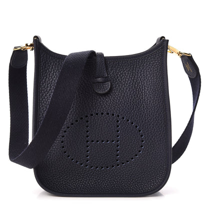 Hermes Taurillon Clemence Evelyne TPM Bleu Nuit 1 of 10