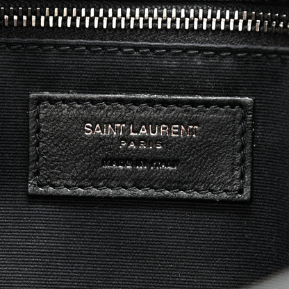 Saint Laurent Crinkled Calfskin Matelasse Monogram Medium Niki Chain Satchel Black 6 of 8