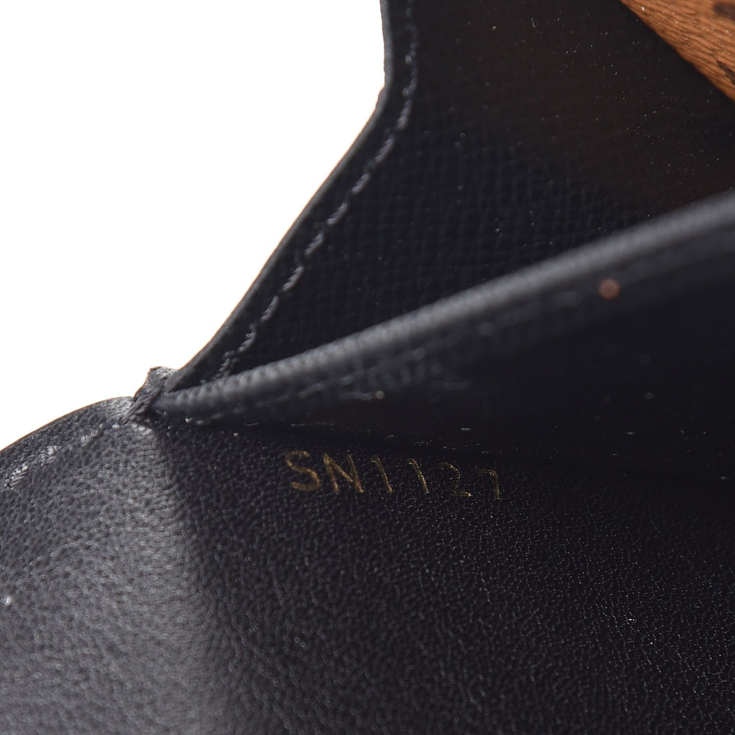 Louis Vuitton Calfskin Reverse Monogram Column Sarah Wallet Black 7 of 7