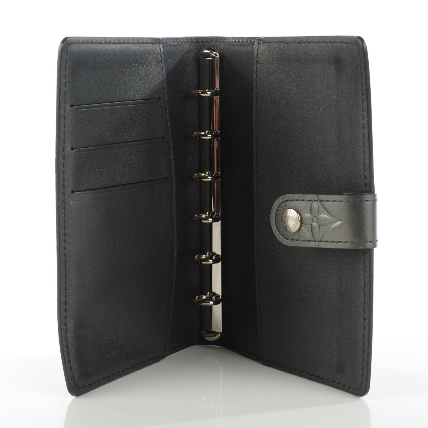 Louis Vuitton Monogram Mat Small Ring Agenda Cover Black 7 of 7