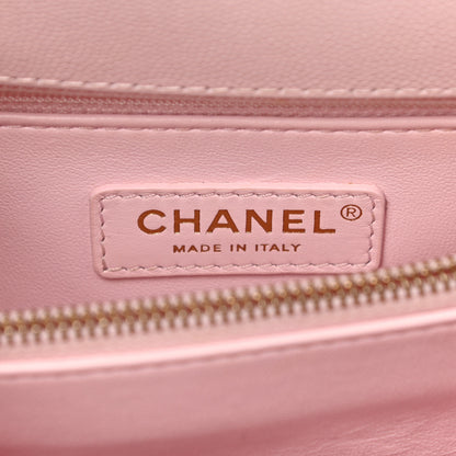 Chanel Caviar Quilted Small Coco Handle Flap Light Pink 6 of 12