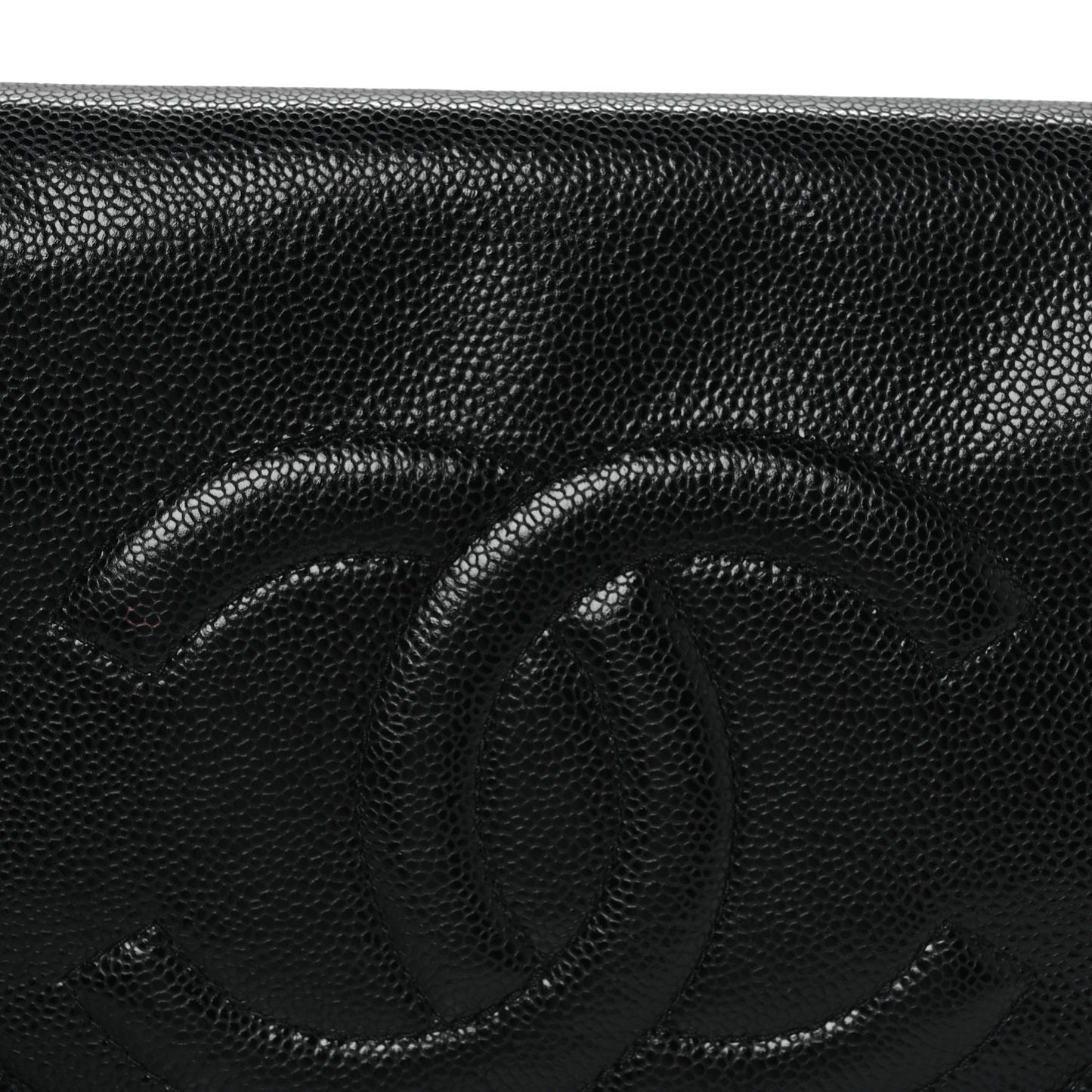 Caviar Half Moon Large Flap Black