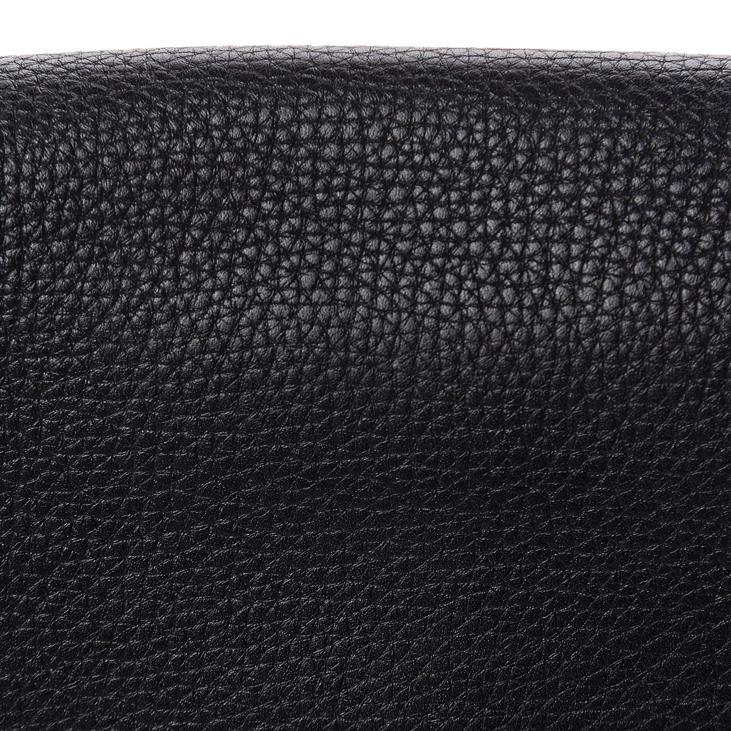 Pebbled Calfskin Onyx Medium Guitar Strap Rockstud Rolling Flap Saddle Bag Black