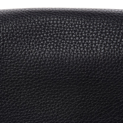 Valentino Garavani Pebbled Calfskin Onyx Medium Guitar Strap Rockstud Rolling Flap Saddle Bag Black 11 of 18