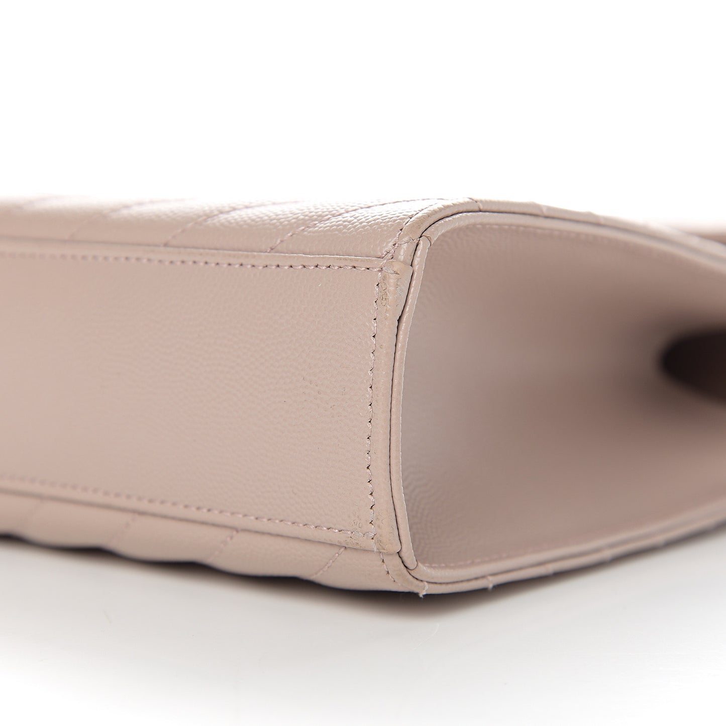 Grain De Poudre Matelasse Chevron Large Monogram Satchel Nude Powder