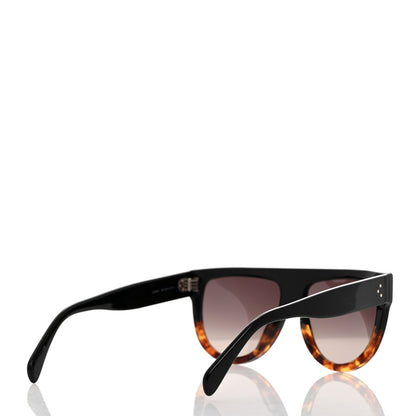 Celine Acetate Aviator Sunglasses CL 40001 Black Havana 4 of 7