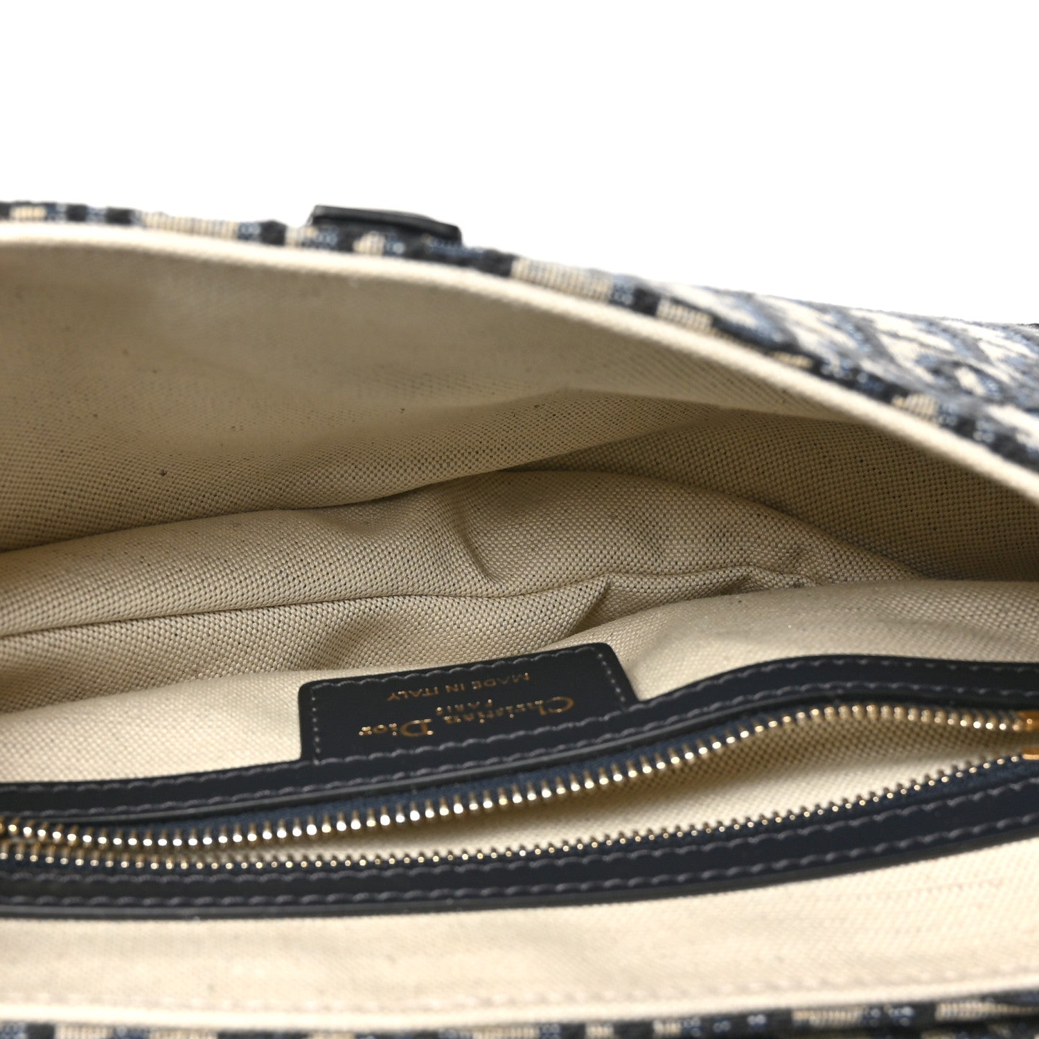 Christian Dior Oblique Saddle Bag With Strap Blue 5 of 12
