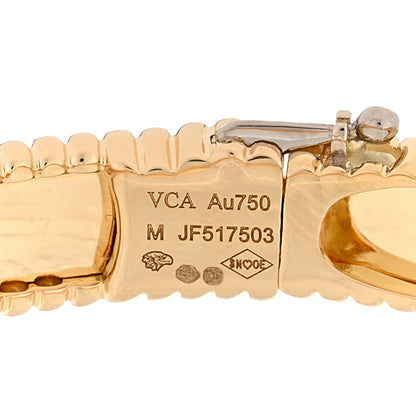 Van Cleef & Arpels 18K Yellow Gold Perlee Signature Bangle Bracelet M 3 of 3