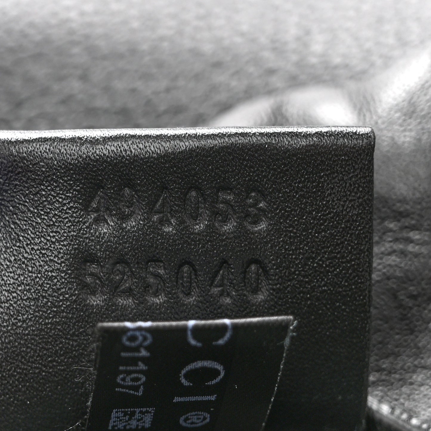 Calfskin Logo Drawstring Backpack Black