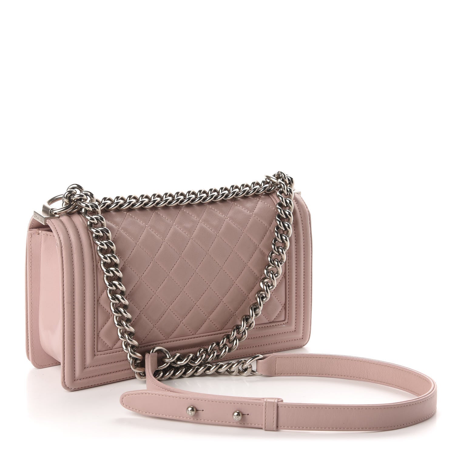 Chanel Lambskin Quilted Medium Boy Flap Light Pink 3 of 12