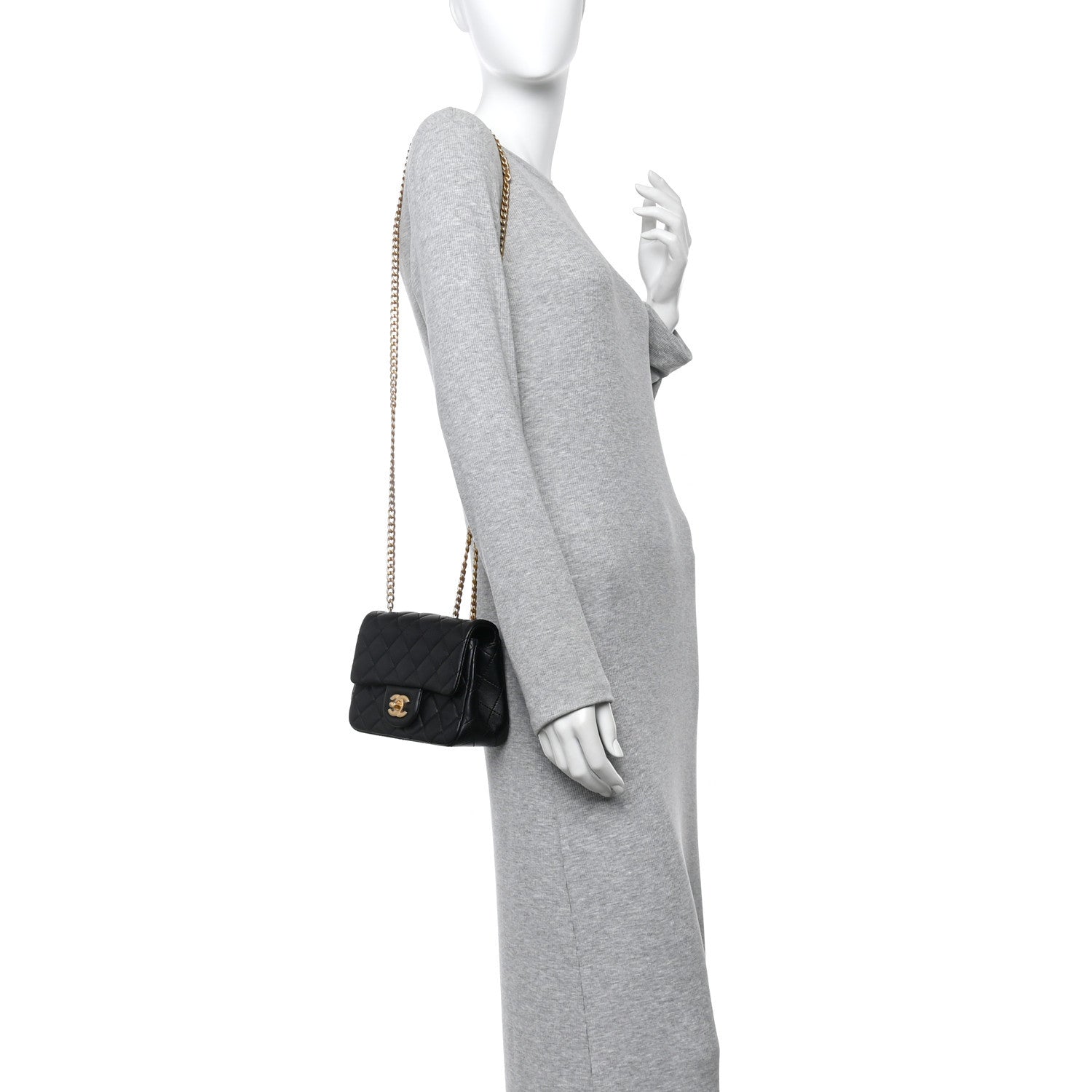 Chanel Lambskin Quilted Mini Sweet Camellia Flap Black 2 of 11