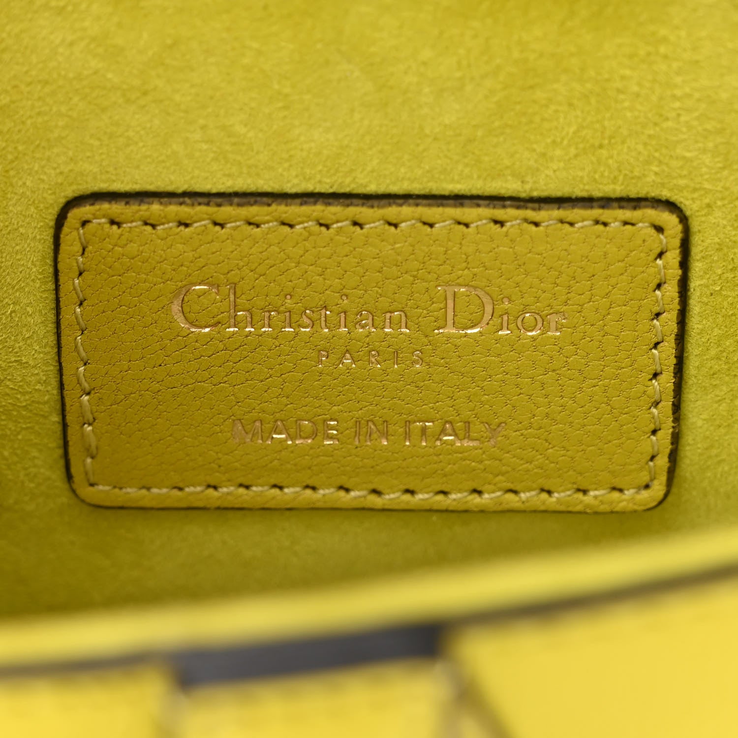 Christian Dior Goatskin Mini Saddle Bag Lime 6 of 10