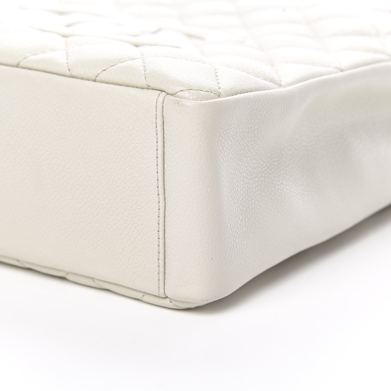 Chanel Caviar Quilted Petit Shopping Tote PST White 10 of 10