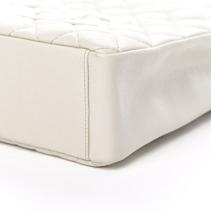 Chanel Caviar Quilted Petit Shopping Tote PST White 10 of 10