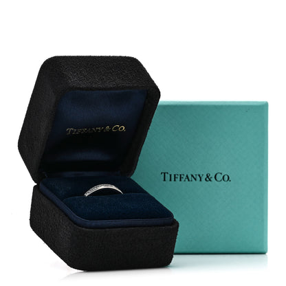 Tiffany Platinum Diamond .25ctw Half Circle Wedding Band Ring 52 6 6 of 6