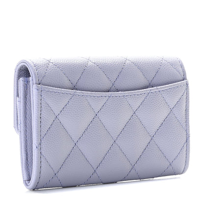 Chanel Caviar Quilted Flap Card Holder Wallet Light Purple 2 of 6