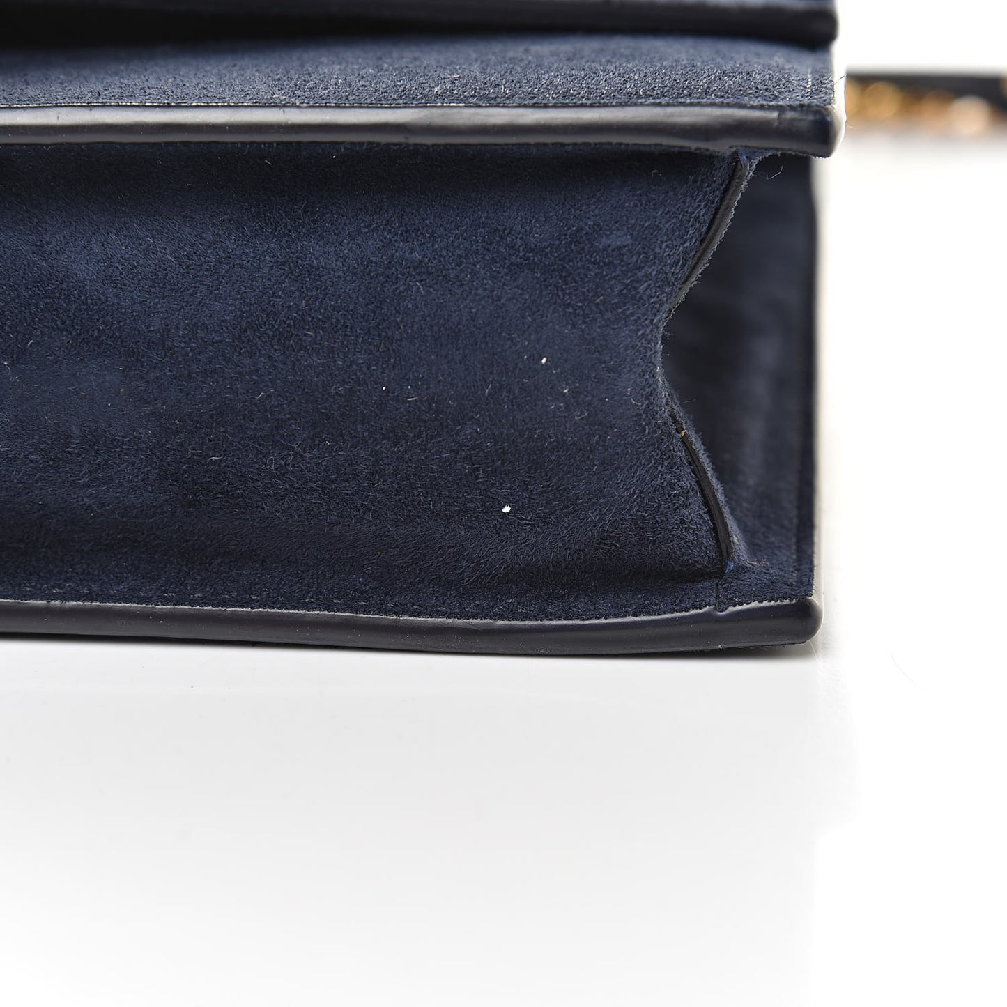 Suede Sulpice Monogram Medium Shoulder Bag Navy